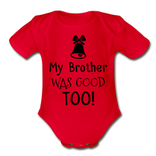 Load image into Gallery viewer, Organic Short Sleeve Baby Bodysuit - red