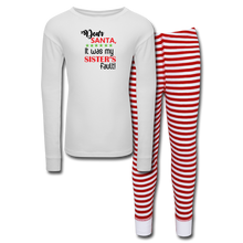 Load image into Gallery viewer, Christmas Kids’ Pajama Set for Boys - white/red stripe