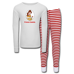 Holiday Kids’ Pajama Set - white/red stripe