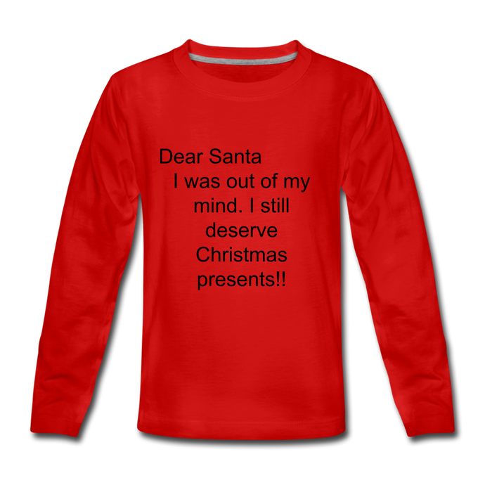 Holiday Kids' Premium Long Sleeve T-Shirt - red