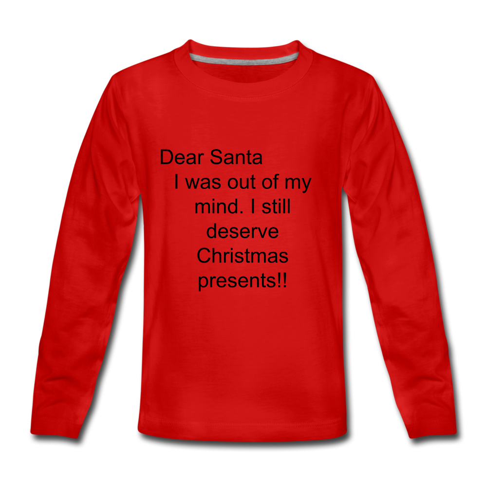 Holiday Kids' Premium Long Sleeve T-Shirt - red