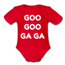 Load image into Gallery viewer, Organic Short Sleeve Baby Bodysuit - red