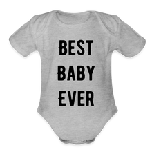 Load image into Gallery viewer, Organic Short Sleeve Baby Bodysuit - heather grey