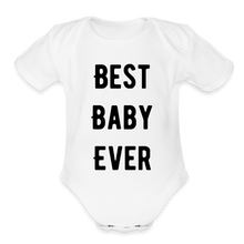 Load image into Gallery viewer, Organic Short Sleeve Baby Bodysuit - white