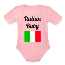 Load image into Gallery viewer, Organic Short Sleeve Baby Bodysuit - light pink